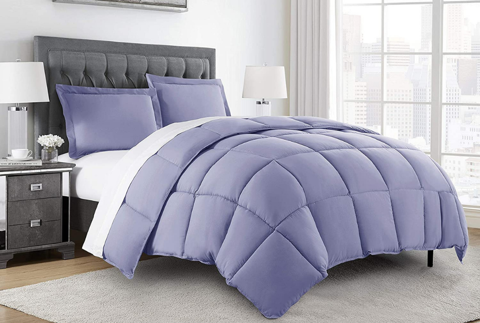 3. 3-Piece Lavender Comforter: Best King Size