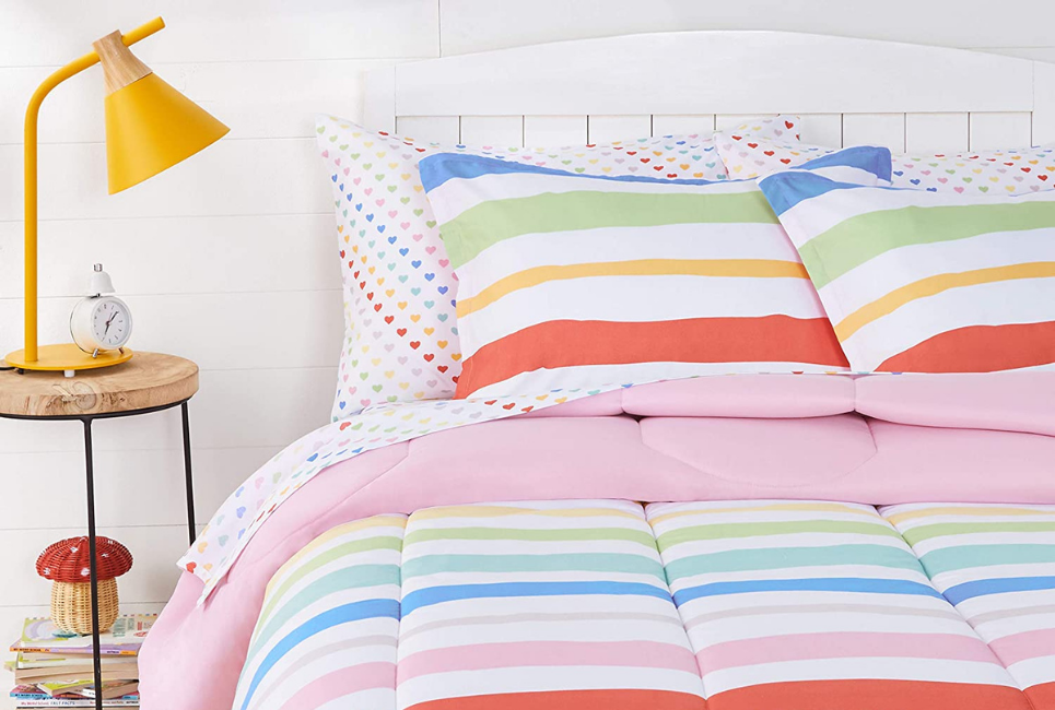 Striped Rainbow Comforter