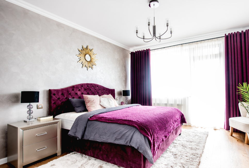 stylish purple comforter