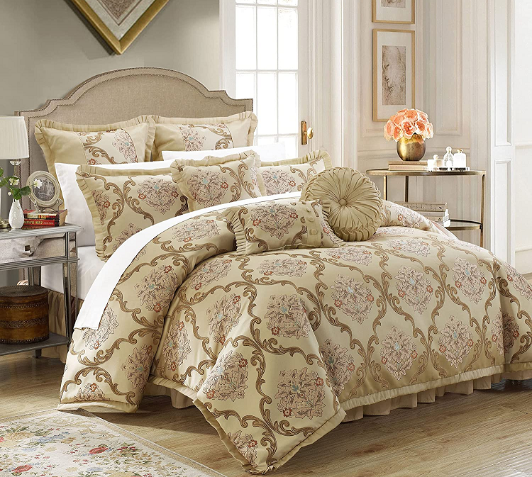 Chic Home 9 Piece Aubrey Decorator Upholstery Comforter Set and Pillows Ensemble