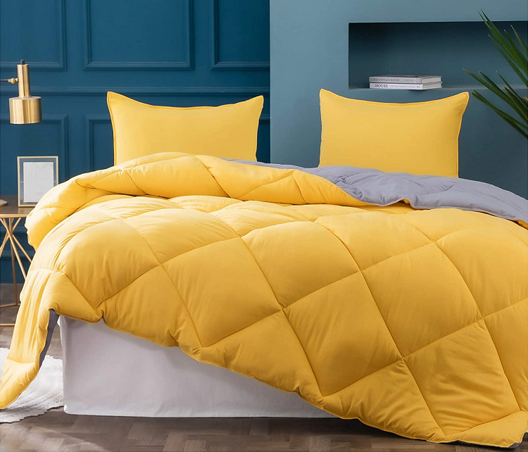 KASENTEX 2-Tone Reversible Comforter Set with Plush Down Alternative Filling
